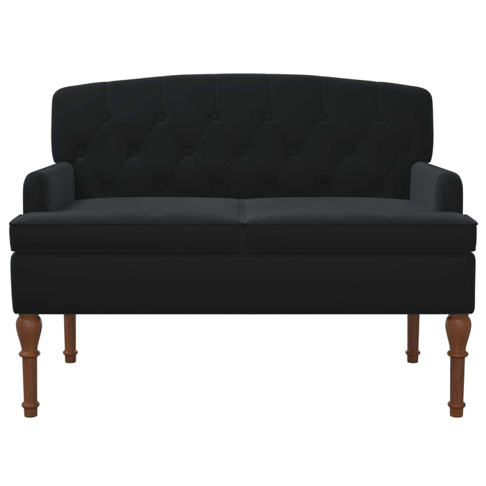 Canapea cu capitonaj butonat Negru 111 x 65 x 79 cm Catifea WALTI