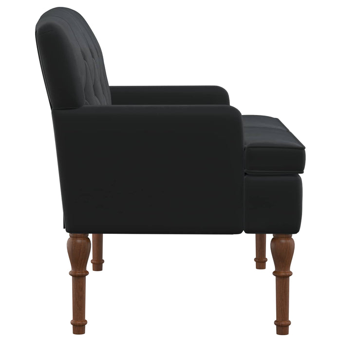Canapea cu capitonaj butonat Negru 111 x 65 x 79 cm Catifea WALTI