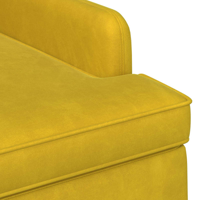 Canapea cu capitonaj butonat Galben Deschis 111 x 65 x 79 cm WALTI