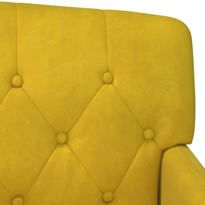 Canapea cu capitonaj butonat Galben Deschis 111 x 65 x 79 cm WALTI