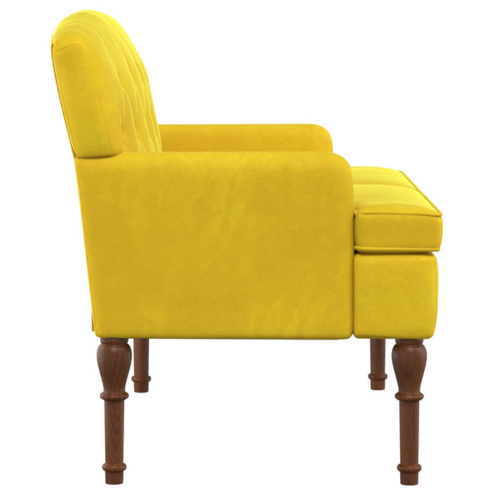 Canapea cu capitonaj butonat Galben Deschis 111 x 65 x 79 cm WALTI