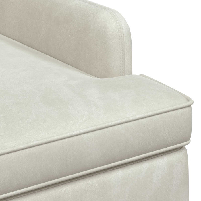 Canapea cu capitonaj butonat Crem 111 x 65 x 79 cm Catifea WALTI
