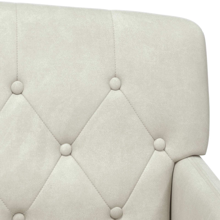 Canapea cu capitonaj butonat Crem 111 x 65 x 79 cm Catifea WALTI