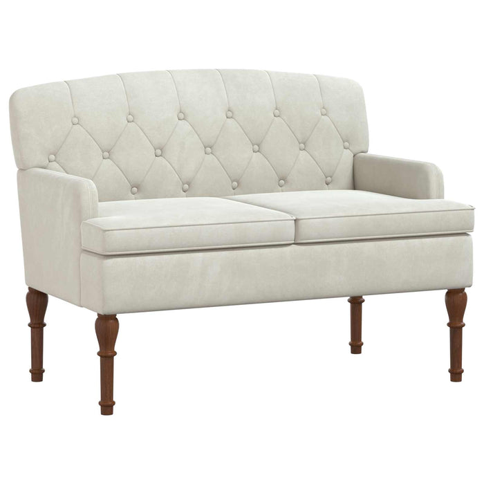 Canapea cu capitonaj butonat Crem 111 x 65 x 79 cm Catifea WALTI