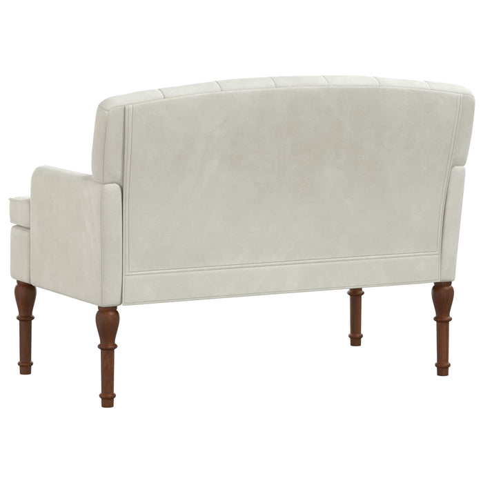 Canapea cu capitonaj butonat Crem 111 x 65 x 79 cm Catifea WALTI