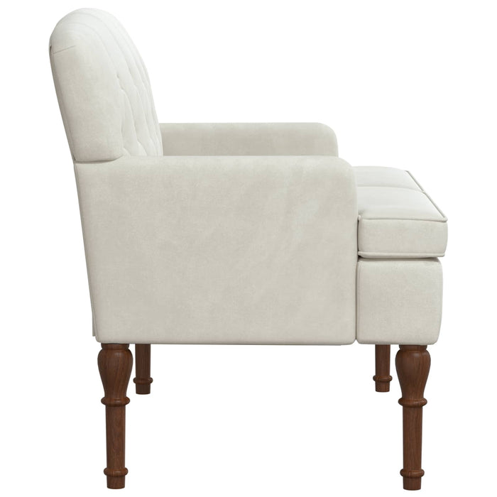 Canapea cu capitonaj butonat Crem 111 x 65 x 79 cm Catifea WALTI