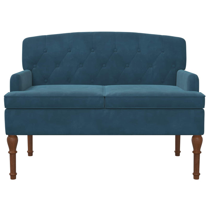 Canapea cu capitonaj butonat albastru 111 x 65 x 79 cm Catifea WALTI