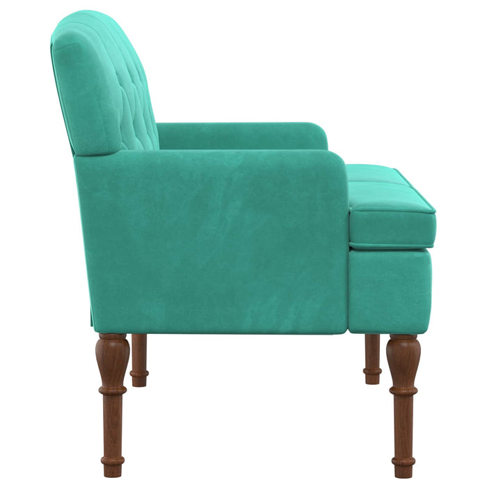Canapea cu capitonaj butonat Turcoaz 111 x 65 x 79 cm Catifea WALTI
