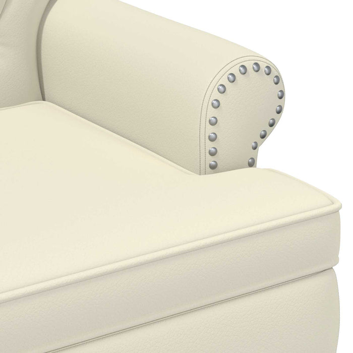 Canapea cu capitonaj butonat Crem 120 x 65 x 77 cm WALTI