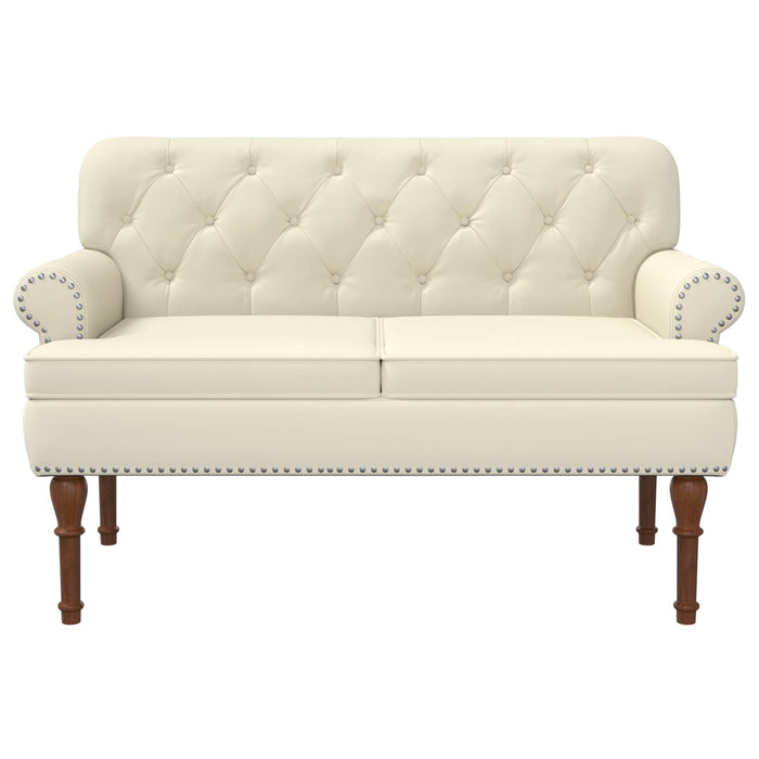Canapea cu capitonaj butonat Crem 120 x 65 x 77 cm WALTI