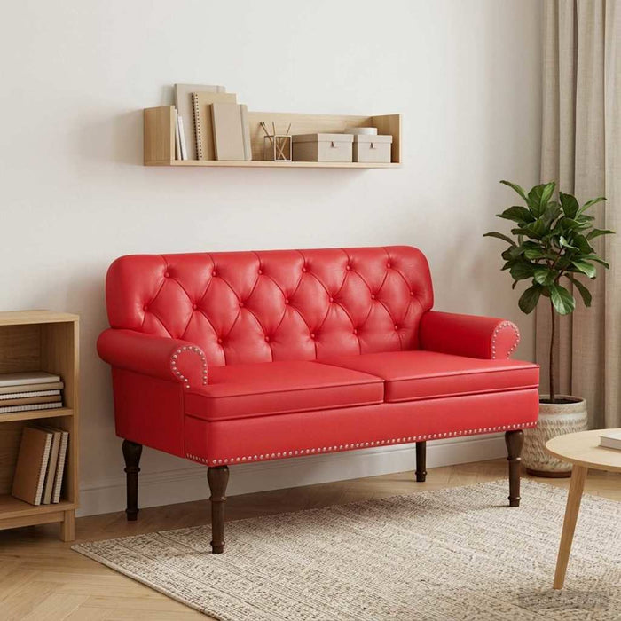 Canapea cu capitonaj butonat Roșu 120 x 65 x 77 cm WALTI