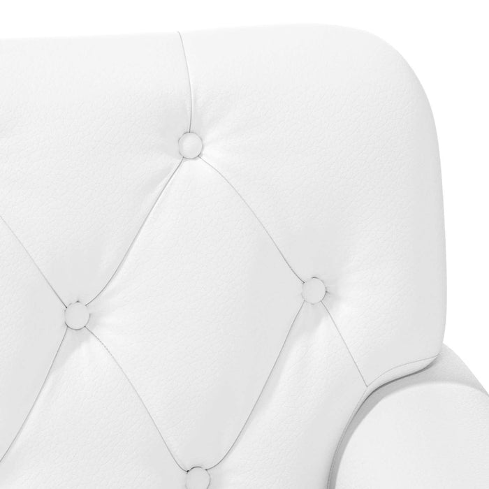 Canapea cu capitonaj butonat Alb 120 x 65 x 77 cm WALTI
