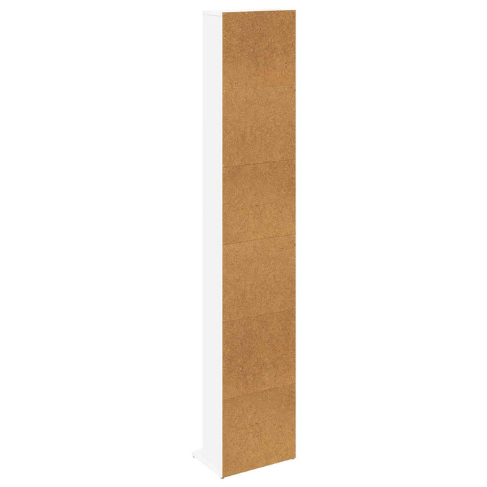 Dulap pentru CD-uri Alb 33 x 23,5 x 175 cm Lemn prelucrat WALTI