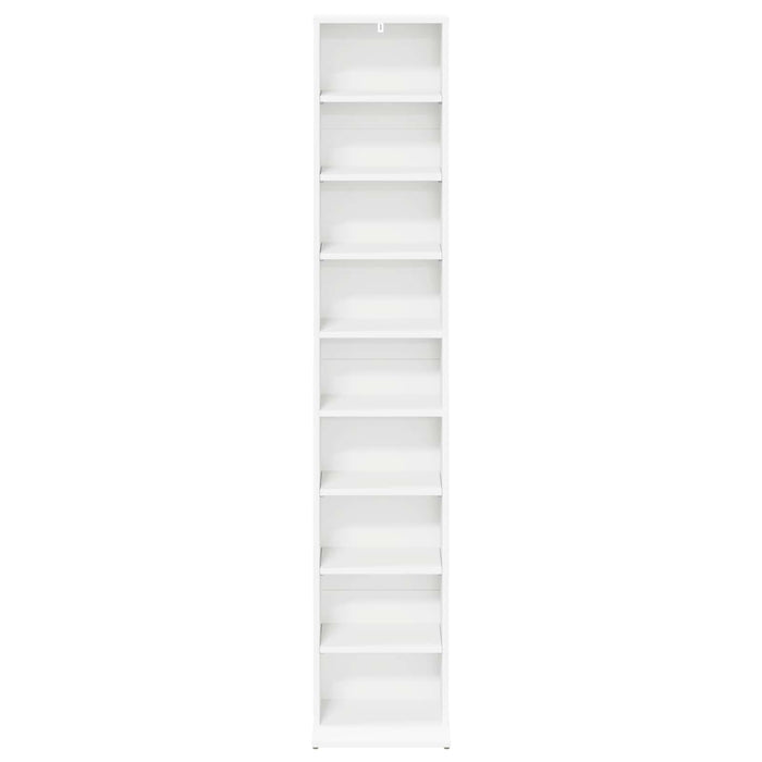 Dulap pentru CD-uri Alb 33 x 23,5 x 175 cm Lemn prelucrat WALTI