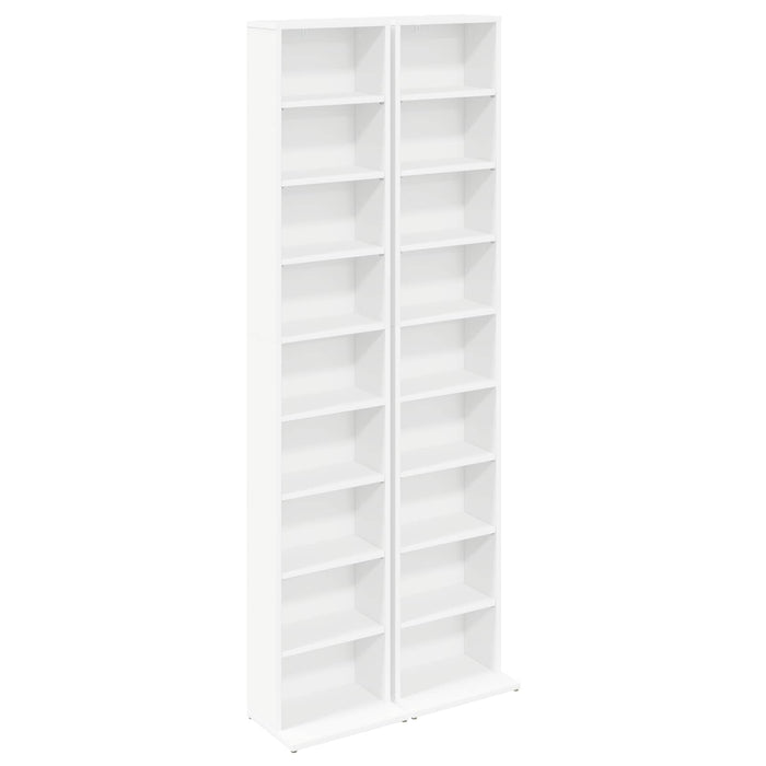 Dulap pentru CD-uri 2 buc. Alb 33 x 23,5 x 175 cm WALTI