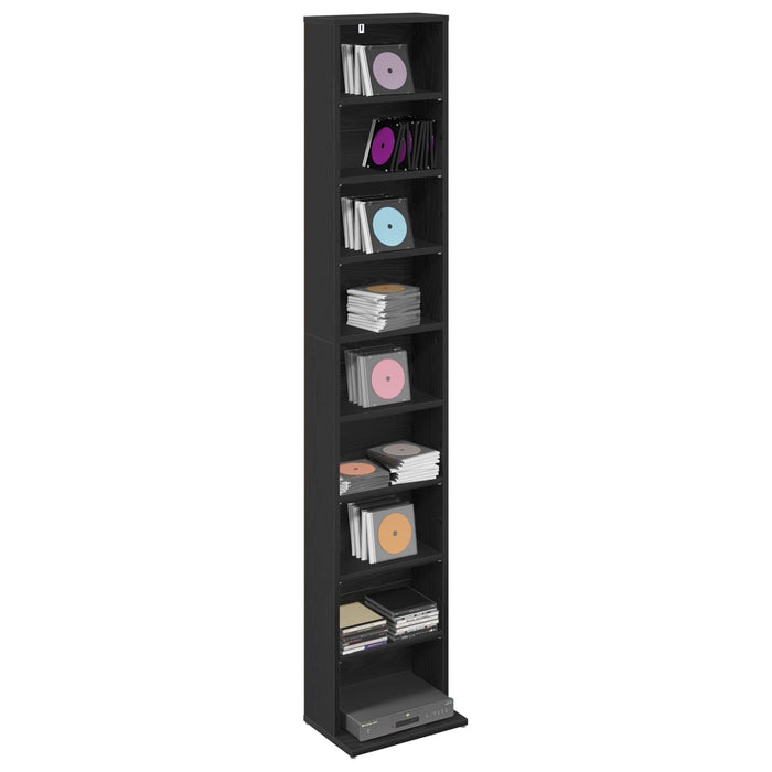 Dulap pentru CD-uri Stejar Negru 33 x 23,5 x 175 cm WALTI