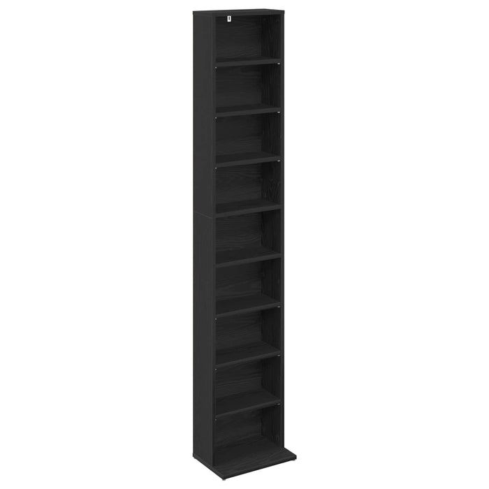 Dulap pentru CD-uri 2 buc. Stejar Negru 33 x 23,5 x 175 cm WALTI