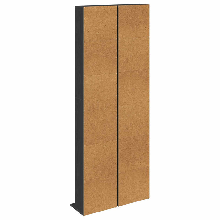 Dulap pentru CD-uri 2 buc. Stejar Negru 33 x 23,5 x 175 cm WALTI