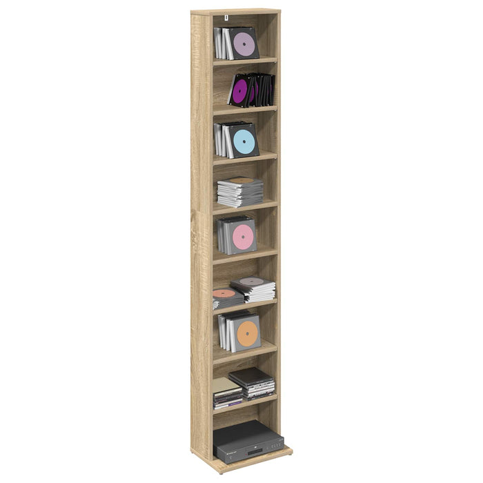 Dulap pentru CD-uri Stejar Sonoma 33 x 23,5 x 175 cm WALTI