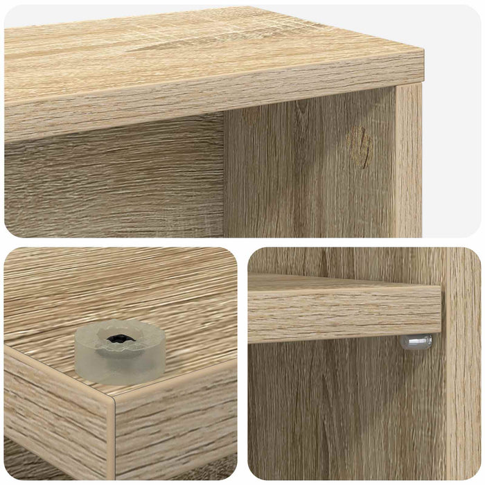 Dulap pentru CD-uri 2 buc. Stejar Sonoma 33 x 23,5 x 175 cm WALTI