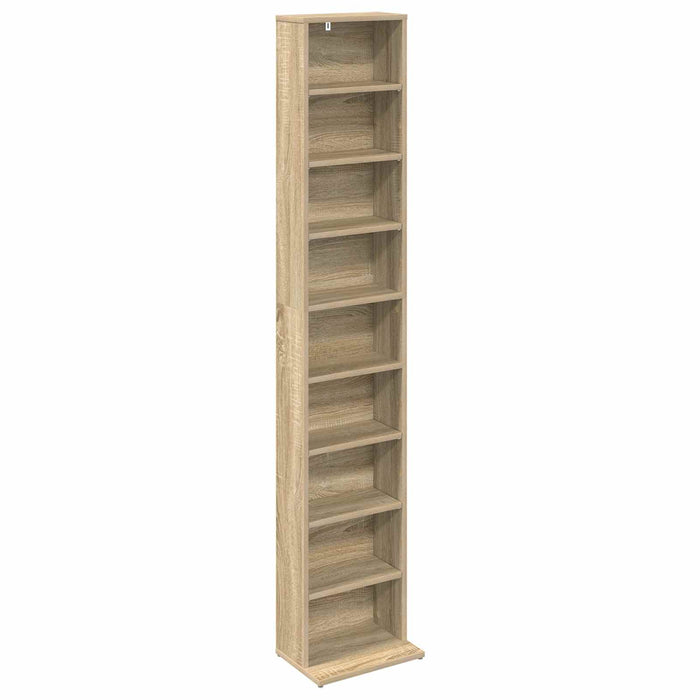 Dulap pentru CD-uri 2 buc. Stejar Sonoma 33 x 23,5 x 175 cm WALTI