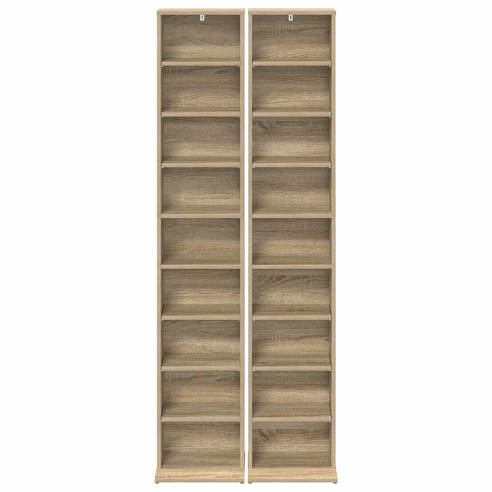 Dulap pentru CD-uri 2 buc. Stejar Sonoma 33 x 23,5 x 175 cm WALTI