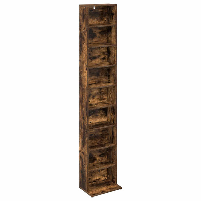 Dulap pentru CD-uri Stejar fumuriu 33 x 23,5 x 175 cm WALTI
