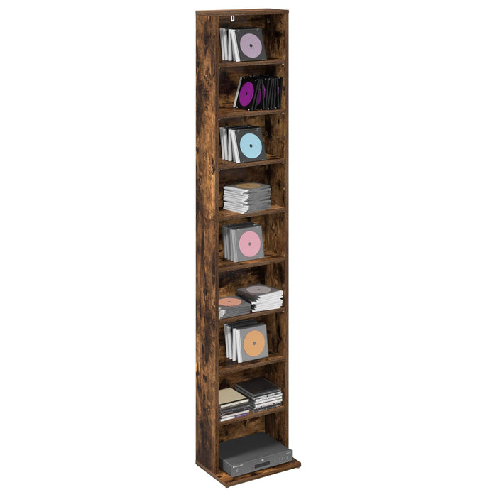 Dulap pentru CD-uri Stejar fumuriu 33 x 23,5 x 175 cm WALTI