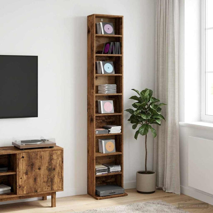 Dulap pentru CD-uri Lemn vechi 33 x 23,5 x 175 cm WALTI
