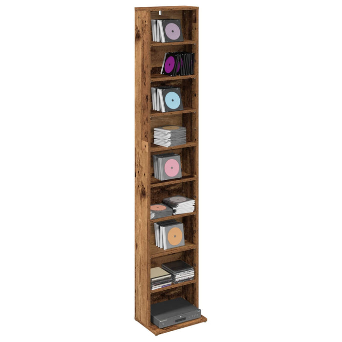 Dulap pentru CD-uri Lemn vechi 33 x 23,5 x 175 cm WALTI