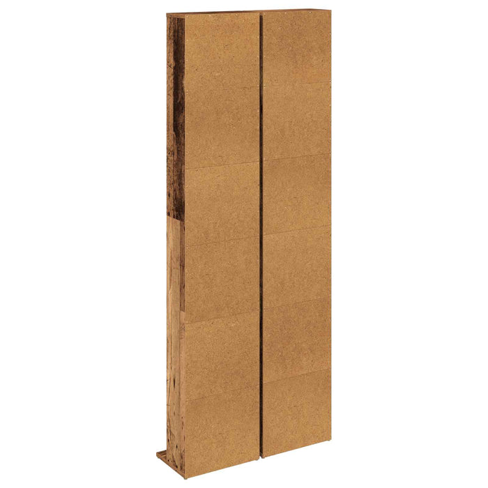 Dulap pentru CD-uri 2 buc. Lemn vechi 33 x 23,5 x 175 cm WALTI