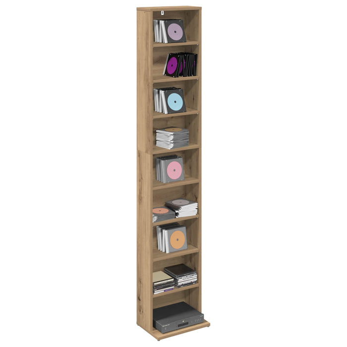 Dulap pentru CD-uri Stejar Artizanal 33 x 23,5 x 175 cm WALTI