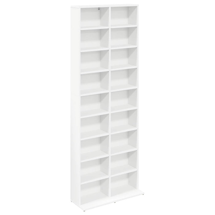 Dulap pentru CD-uri Alb 65 x 23,5 x 175 cm Lemn prelucrat - WALTI WALTI