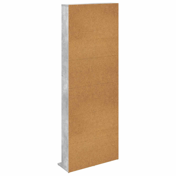 Dulap pentru CD-uri Gri Beton 65 x 23,5 x 175 cm Lemn prelucrat - WALTI WALTI