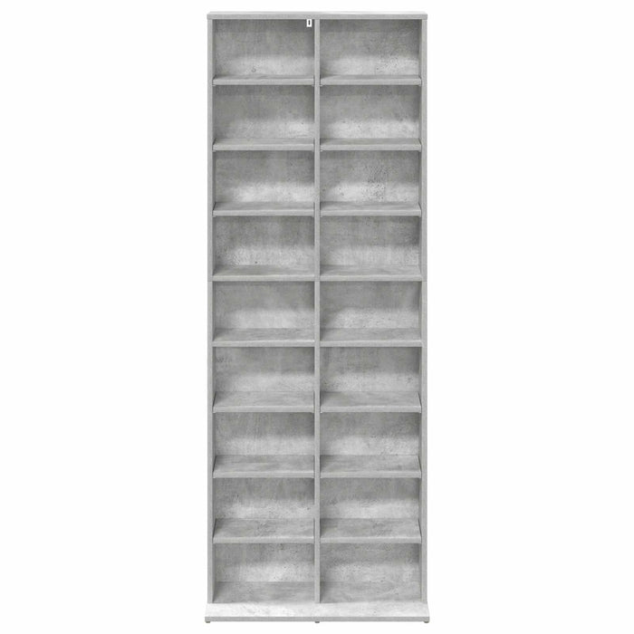 Dulap pentru CD-uri Gri Beton 65 x 23,5 x 175 cm Lemn prelucrat - WALTI WALTI