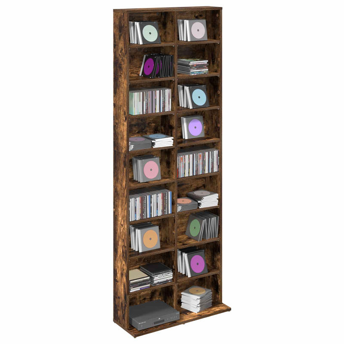 Dulap pentru CD-uri Stejar fumuriu 65 x 23,5 x 175 cm - WALTI WALTI