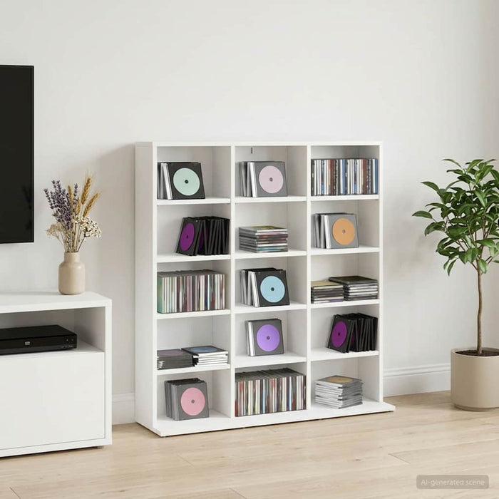 Dulap pentru CD-uri Alb 96 x 23,5 x 97,5 cm Lemn prelucrat WALTI
