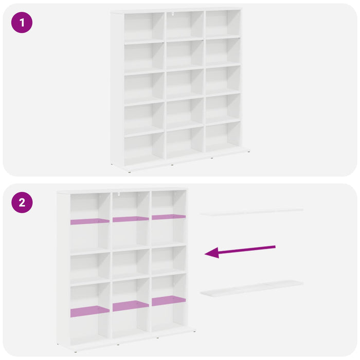 Dulap pentru CD-uri Alb 96 x 23,5 x 97,5 cm Lemn prelucrat WALTI