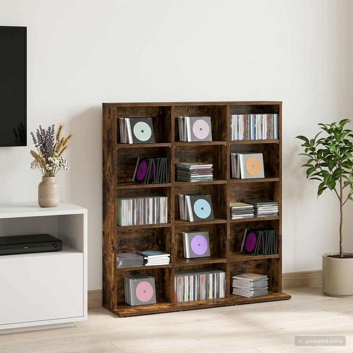 Dulap pentru CD-uri Stejar fumuriu 96 x 23,5 x 97,5 cm WALTI