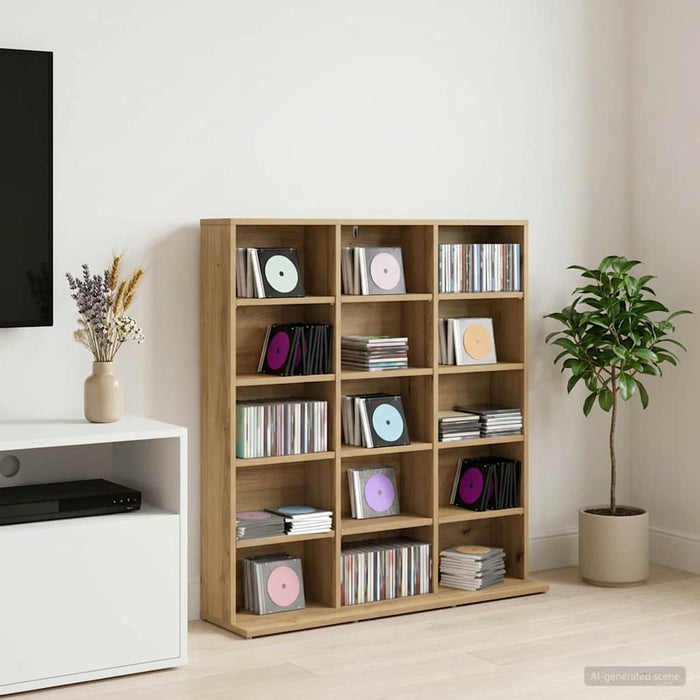 Dulap pentru CD-uri Stejar Artizanal 96 x 23,5 x 97,5 cm - WALTI WALTI