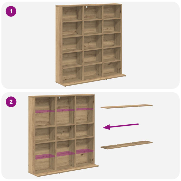 Dulap pentru CD-uri Stejar Artizanal 96 x 23,5 x 97,5 cm - WALTI WALTI