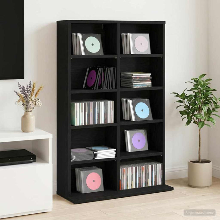 Dulap pentru CD-uri Stejar Negru 65 x 23,5 x 97,5 cm WALTI