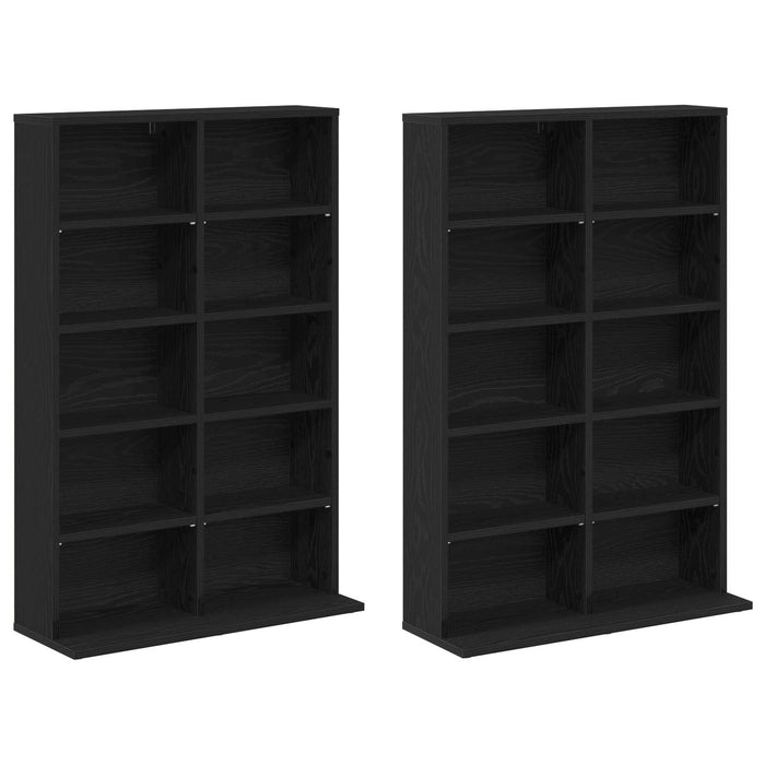 Dulap pentru CD-uri 2 buc. Stejar Negru 65 x 23,5 x 97,5 cm WALTI