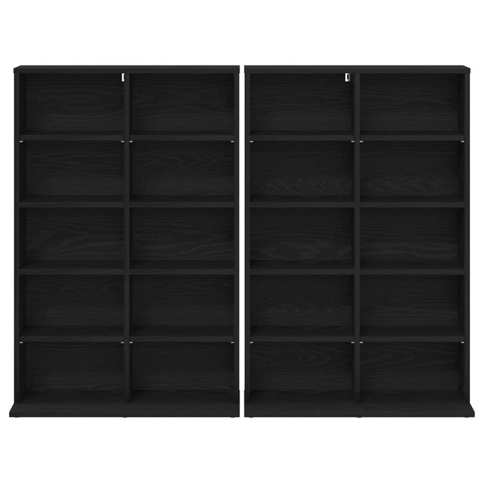 Dulap pentru CD-uri 2 buc. Stejar Negru 65 x 23,5 x 97,5 cm WALTI