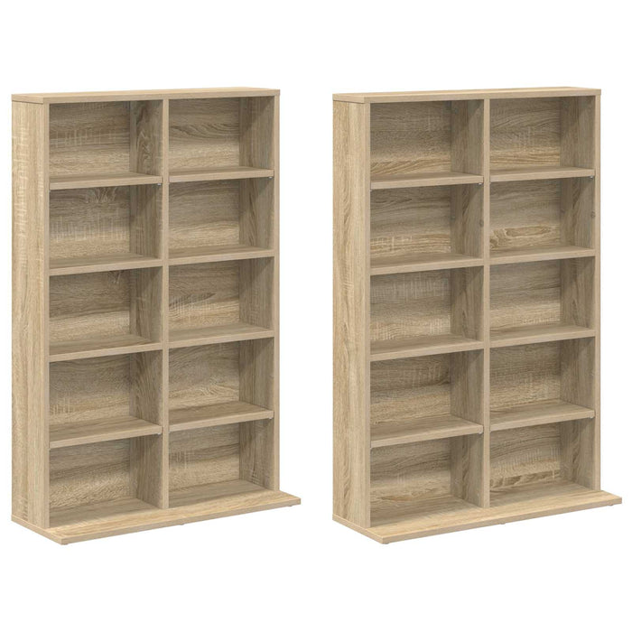 Dulap pentru CD-uri 2 buc. Stejar Sonoma 65 x 23,5 x 97,5 cm - WALTI WALTI