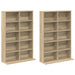 Dulap pentru CD-uri 2 buc. Stejar Sonoma 65 x 23,5 x 97,5 cm - WALTI WALTI