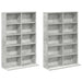 Dulap pentru CD-uri 2 buc. Gri Beton 65 x 23,5 x 97,5 cm - WALTI WALTI