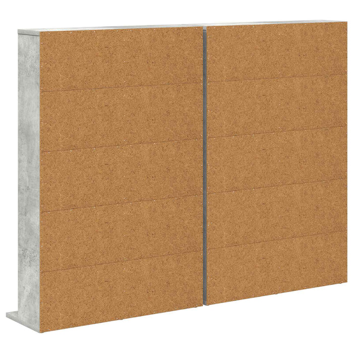 Dulap pentru CD-uri 2 buc. Gri Beton 65 x 23,5 x 97,5 cm - WALTI WALTI