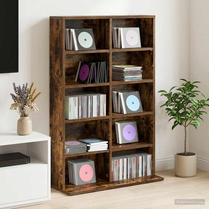 Dulap pentru CD-uri Stejar fumuriu 65 x 23,5 x 97,5 cm - WALTI WALTI