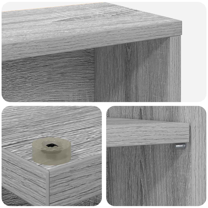 Dulap pentru CD-uri Sonoma gri 65 x 23,5 x 97,5 cm WALTI
